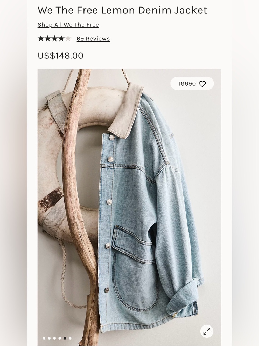 We The Free Lemon Denim Jacket - Picture 7 of 8